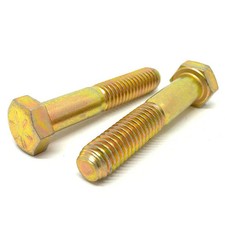 1/4-20x1-1/2" Hex Head Cap Screws Grade 8 Zinc Yellow Choose Qty 