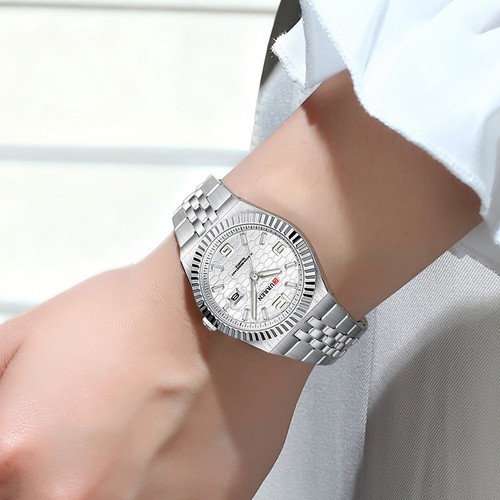CURREN Women Quartz Watch Steel Luminous Weekdate Wristwatch for Lovers Watches - Picture 21 of 31