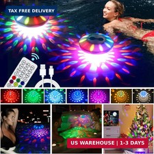Rechargeable Floating Pool Lights 2 Pack - Pool Light that Float with Vibrant