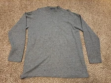 John Ashford Shirt Mens Size Large Grey Long Sleeve Shirt Soft Mock Turtle Neck