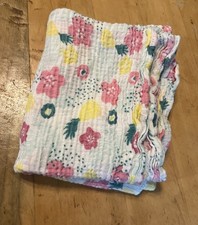 Chick Pea Pineapple Floral Baby Swaddle Blanket Tropical Flower Waffle Knit