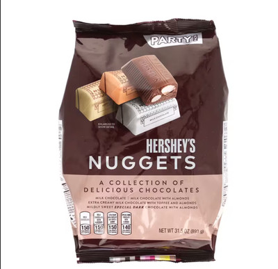 Hershey Chocolate Nuggets Candy Assortment 100 Pc Bulk Party Office Treats
