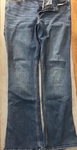 Hollister Jeans Womens 17 R Blue Stretch Denim Mid-Rise Curvy Boot Cut 33x32 - Picture 2 of 18