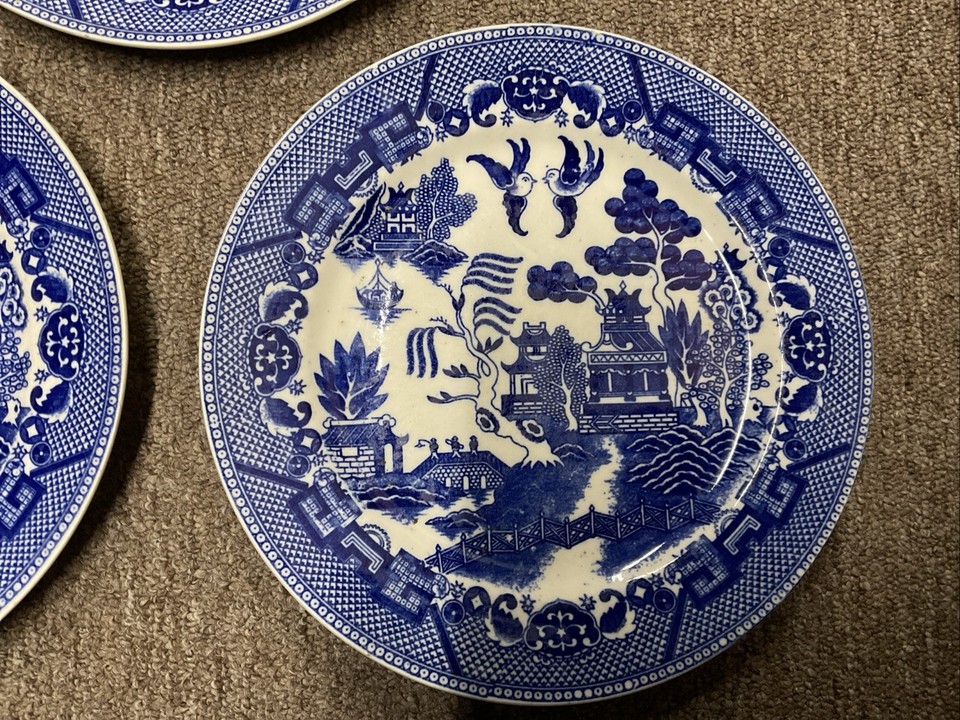 Blue Willow Dinner Plates 9 1/8" Vintage - Made In Japan - Set Of 3 ...