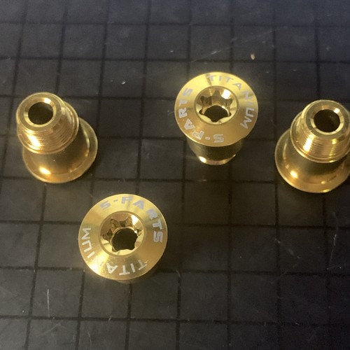 SRAM Rennrad Kettenblatt Schraubensatz 4 Arm 2x 107 BCD Red Force D1 Titan Gold - Bild 5 von 6