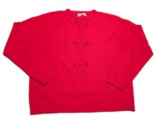 Vintage 50s 60s Garland Dreamspun Women's Red Pullover Sweater