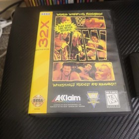 WWF Raw (Sega 32X, 1995) Game and Case