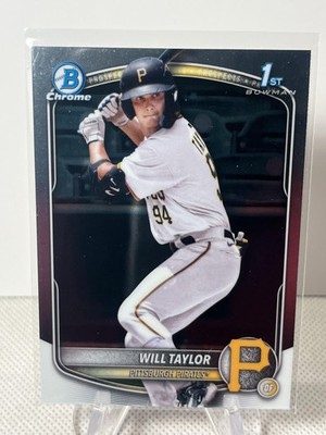 2025 Bowman Chrome Will Taylor Prospects #BCP-179 Pittsburgh Pirates