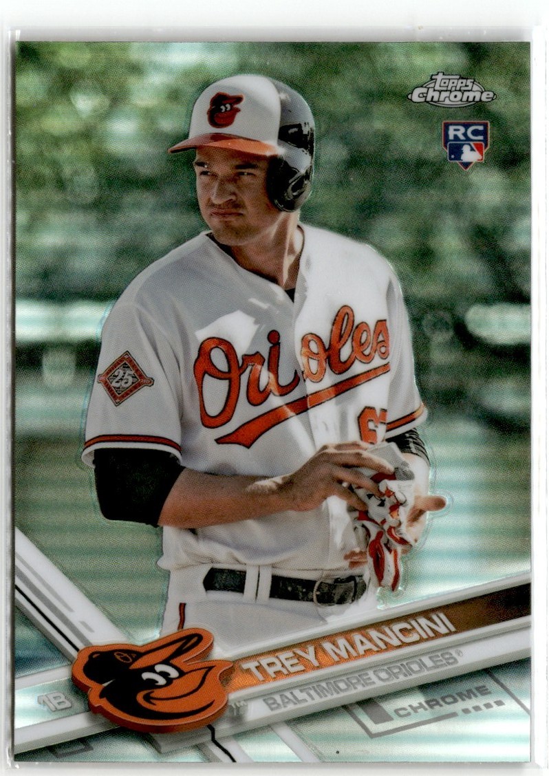2017 TOPPS CHROME IMAGE VARIATION - TREY MANCINI RC BALTIMORE ORIOLES #47