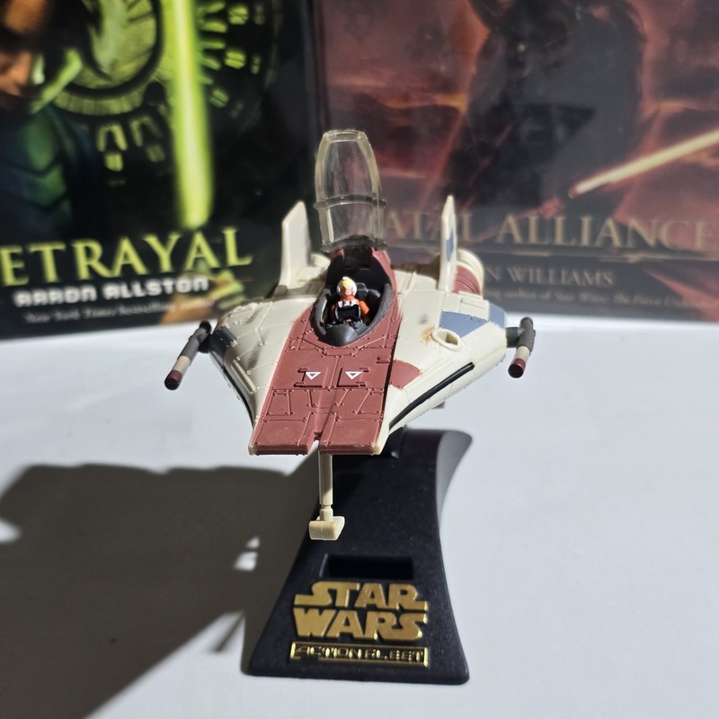 Star Wars Galoob Action Fleet A-Wing Green Leader w/ Pilot – 1995.