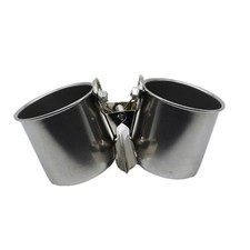 Stainless Steel Parrot Cage Stand Bird Drinking Cup for Feeding Water