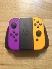 Purple/Orange Nintendo Joy-cons With Grip (No Drift)