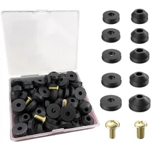 48PCS Outdoor Faucet Repair Kit Rubber Washers & Brass Screws for Leak Fix
