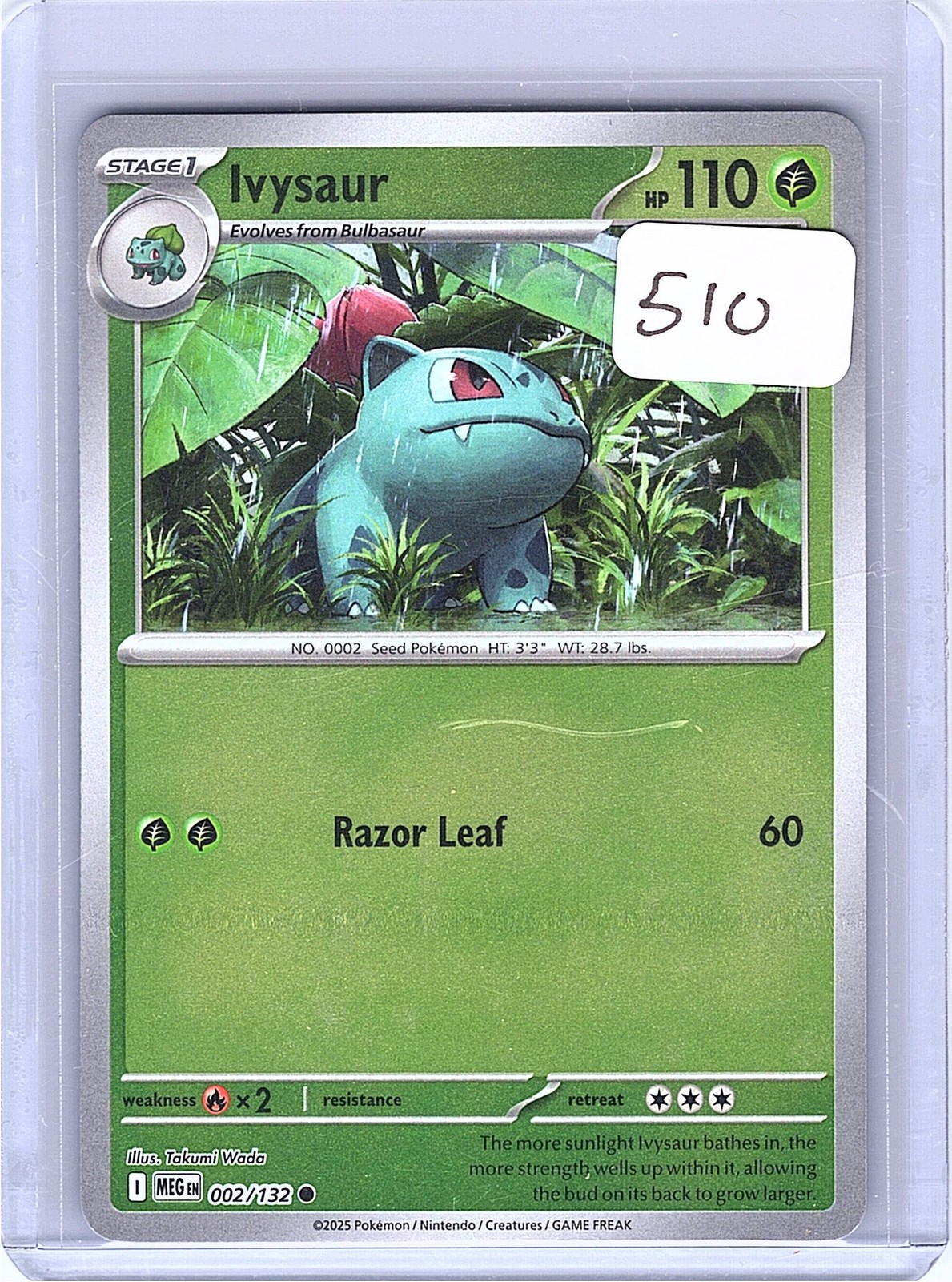 Ivysaur - Reverse Holo Common ME01: Mega Evolution 002/132 NM