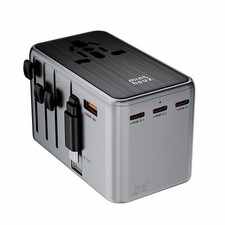 Minthouz Universal Travel Adapter 70W Power Adapter GaN Fast Charge 3 USB-C PD
