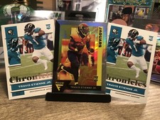 2021 Chronicles Flux Silver Prizm & Base #8 Travis Etienne RC Jaguars (Lot Of 3)