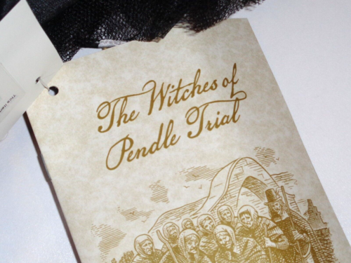 Sawley Fine Arts Witches of Pendle Black and White Tizzy Flying Witch, 35cm. - Picture 7 of 9