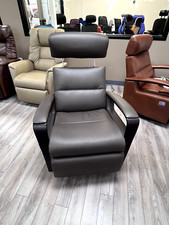IMG Peak RG365 Manual Relaxer Large Swing Recliner Rocker Chair in Smoke Leather