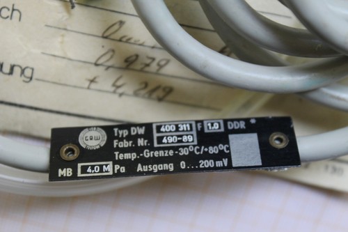 DDR Druckwandler pressure convert audapas DW400311 F1,0 0-4 MPa 0-200 mV #AS-B05 - Picture 3 of 3