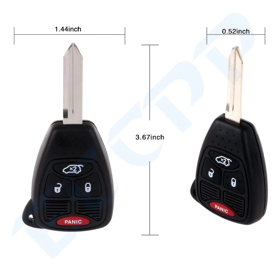 2 para Jeep Liberty Dodge Avenger 2008 2009 2010 2011 controle remoto sistema de entrada sem chave - Imagem 2 de 4