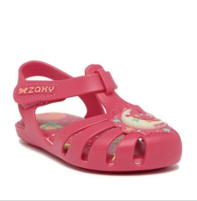 Zaxy Girls Mary Jane Pink Flat Size 6 Moon Star glow baby Pink Toddler New