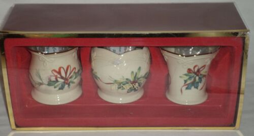 Lenox Winter Greetings Votives Set of Three Candle Tealight Holders (S14)