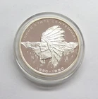 1990 Idaho State Centennial Buhl Trout Capital .999 Sunshine Silver Proof Round