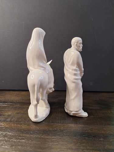 1983 2 Pc Holland Mold Flight Into Egypt - Mary, Baby Jesus/Joseph Figurines - Picture 5 of 15