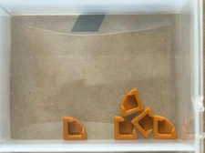 LEGO Parts - Dark Orange Tile, Round 1 x 1 Quarter - No 25269 - QTY 5