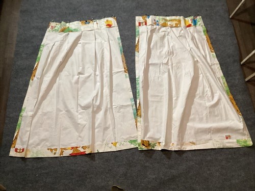 Sears Winnie the Pooh Disney Curtains Drapes Lot of 2 Pleated 1970s 48x45 New - Picture 14 of 14