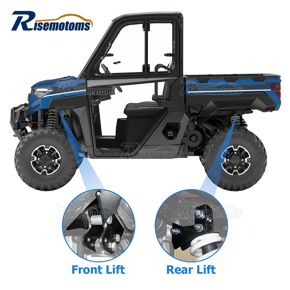Front + Rear 3" Full Lift Kits for Polaris Ranger Fullsize 570 XP 900 1000 Crew - Image 3 of 4