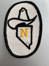 Vintage Silverstate Nevada Las Vegas Cowboy Hat Embroidered Patch 3”x2” Oval