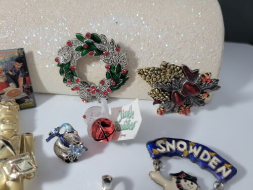 Vintage Weihnachten Brosche Anhänger Feiertag Posten Soldat Weihnachtskranz Schneemann Lot 12 - Bild 4 von 15
