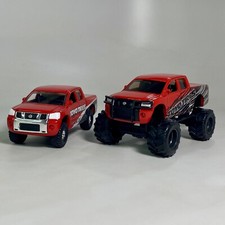 Nissan Titan 2006 rojo Toyo 1:64 diecast 2007 alto perfil 2023 Just Trucks Jada