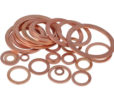 Copper Sealing Washers Gasket Rings Flat Seal Washer M3 M4 M5 M6 M8 M10- M60