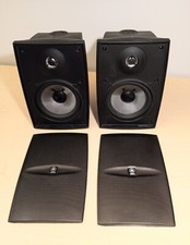 Pair Yamaha NS-AW1 Two-Way Indoor/Outdoor Black Speakers - tested