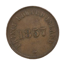 1857 Canada Prince Edward Island PEI Halfpenny Token Breton-919 PE-7c1