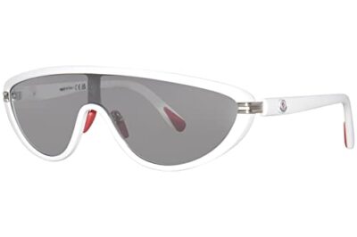 Authentic Moncler Sunglasses ML 0239-21C Solid White / Smoke Silver Lens''NEW''omm
