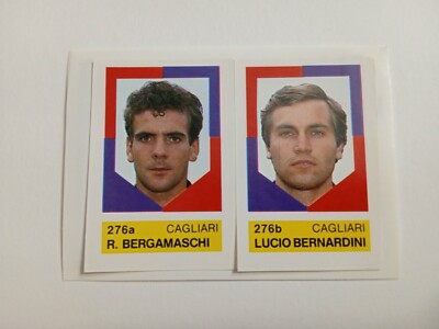FIGURINE FOOTBALLERS EUROFLASH 1987 CAGLIARI BERGAMASCHI/BERNARDINI n 276 FROM REC.