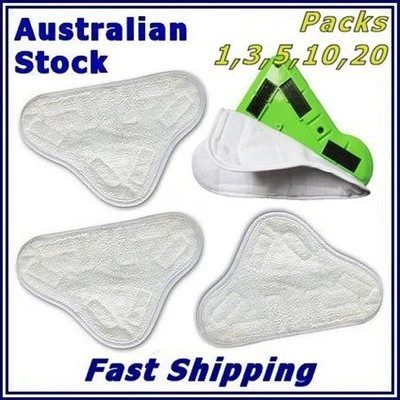 HI QUALITY New H20 H2O White (X5 Steam Mop) Pads - Washable Cleaning Microfiber - image 1 of 4