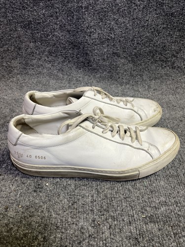 Common Projects Women Size 40 US 7.5 White Leather Sneakers 3701