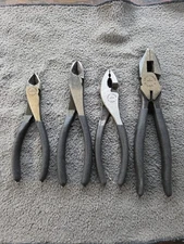Vintage Craftsman 4pc Pliers Set Lineaman, Slip Joint Cutting WF Made in USA