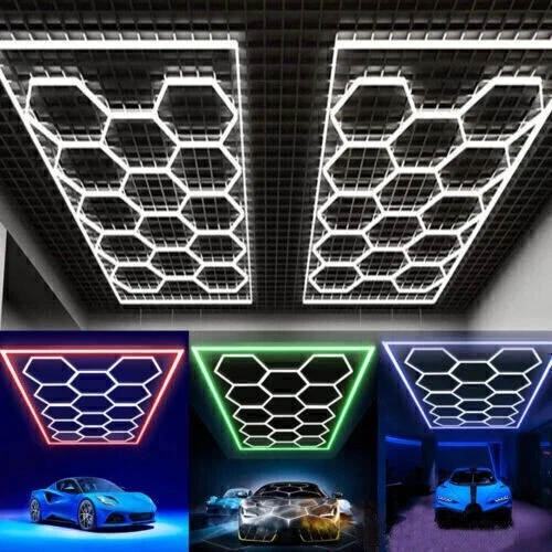 Detailing Car Luci Led Esagonale Nido d'Ape Hexagon Garage Auto, Moto, Officina - Imagen 2 de 4