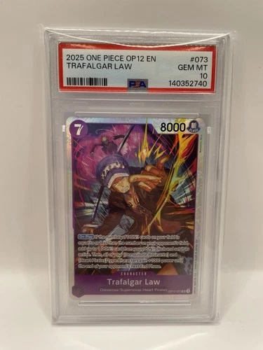 2025 ONE PIECE OP12-LEGACY OF THE MASTER #073 TRAFALGAR LAW PSA 10