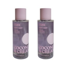 SET OF 2 BRAND NEW Victoria s Secret Coconut Creamy PINK Body Mist, 8.4 OZ