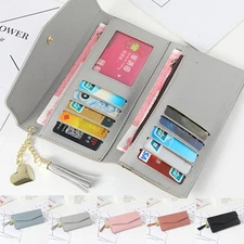 Women Leather Envelope Wallet Long Clutch Card Holder Purse Pocket Handbag Gift