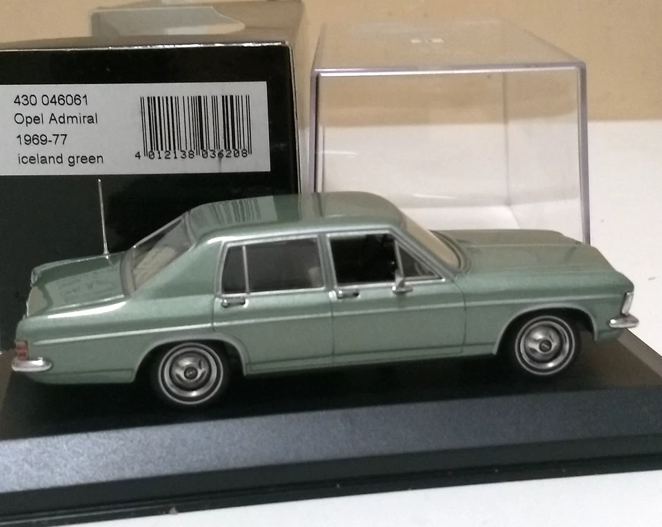 Minichamps 1/43 OPEL  ADMIRAL 1969-77 Verde 430046061 Limited Edition 3792 pcs - Immagine 4 di 4