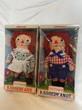 Vintage 1968 Knickerbocker Raggedy Ann Andy 6  Dolls Factory Sealed 0017, 0018