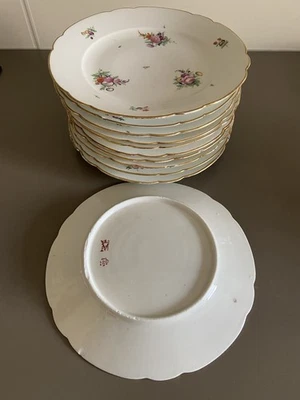 Tres Rare 15 assiettes manufacture De Paris XVIIIe - XIXe Decor Floral - Photo 1/3