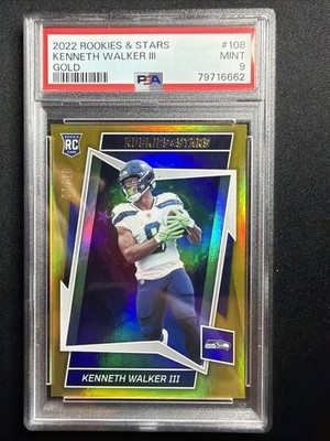 2022 Panini Rookies & Stars Rookies Kenneth Walker III 108 True Gold 1/10 Book